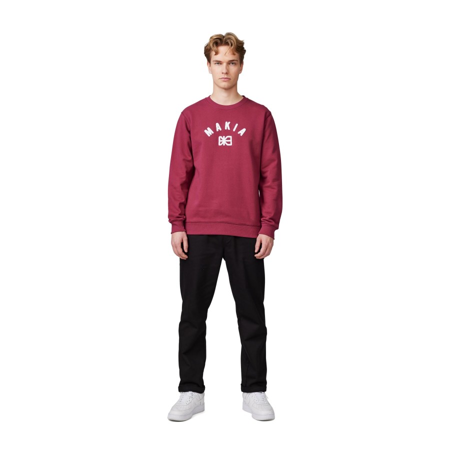 Men Makia | Brand Sweatshirt Cranberry