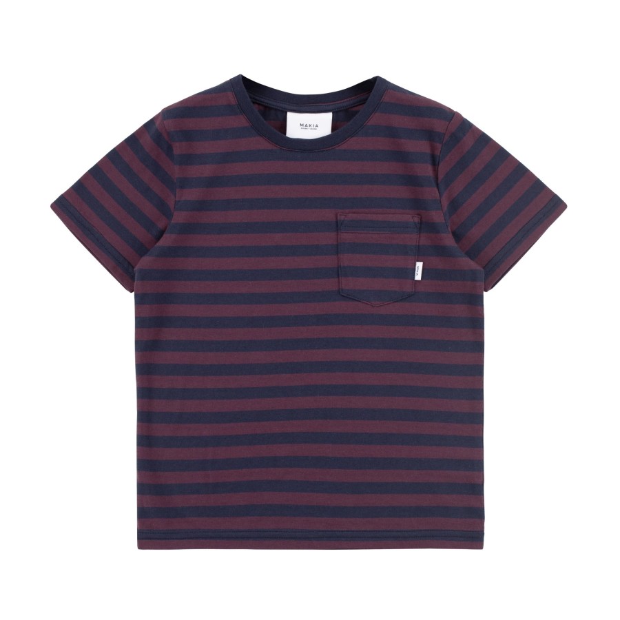 Kids Makia | Verkstad Tshirt Aubergine-Navy