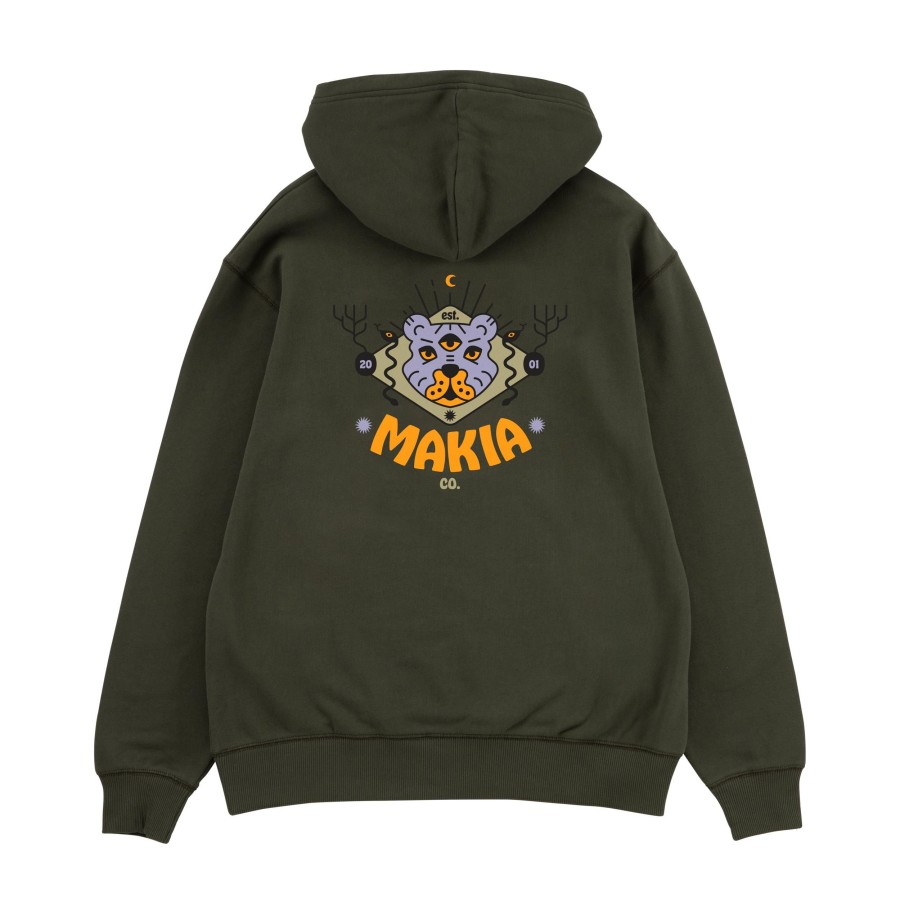 Men Makia | Third Eye Hooded Sweatshirt Dark Green