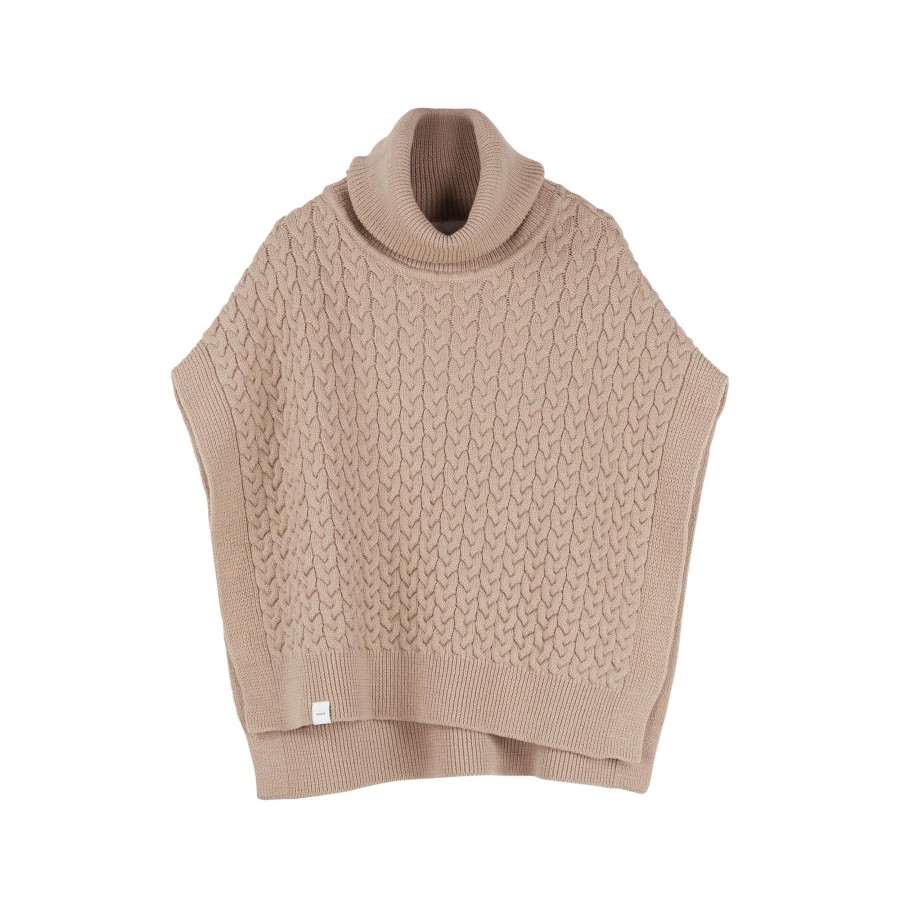 Women Makia | Leaf Collar Knit Sand