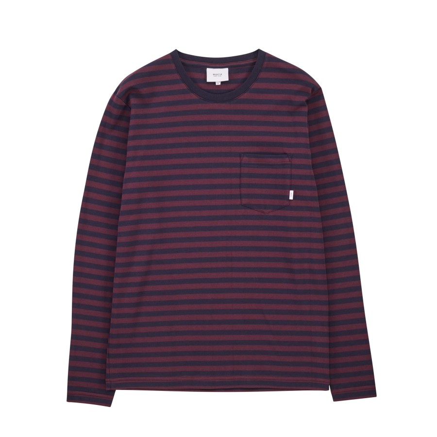 Men Makia | Verkstad Long Sleeve Aubergine-Navy