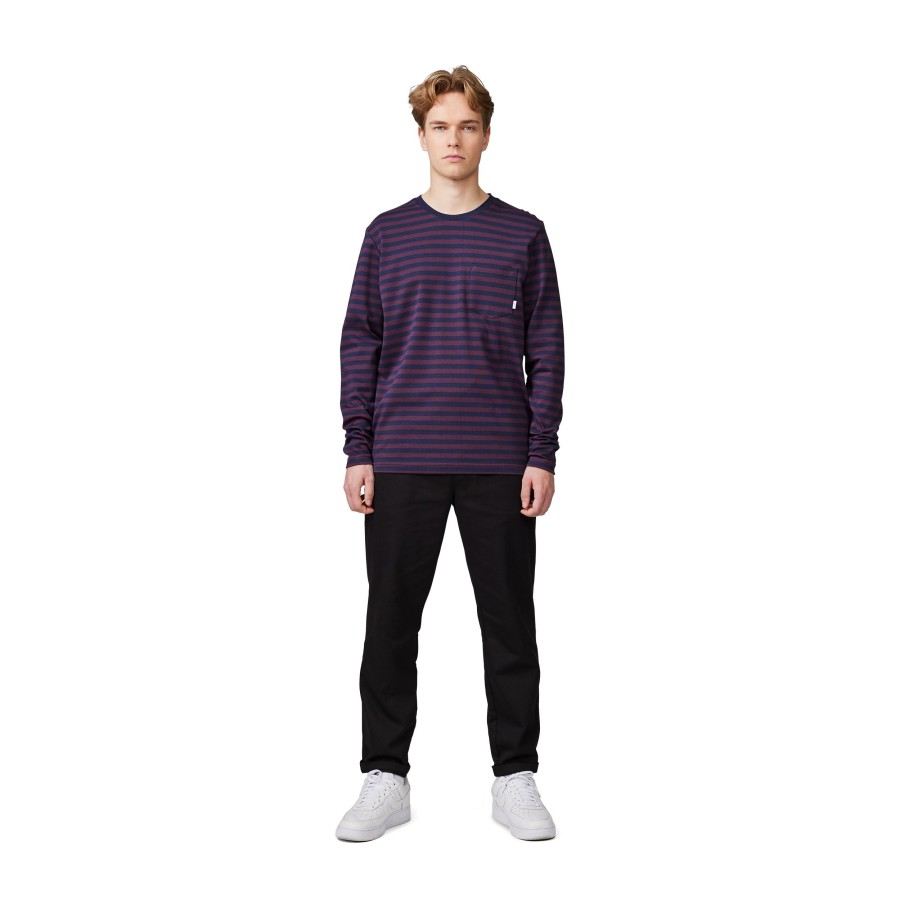 Men Makia | Verkstad Long Sleeve Aubergine-Navy