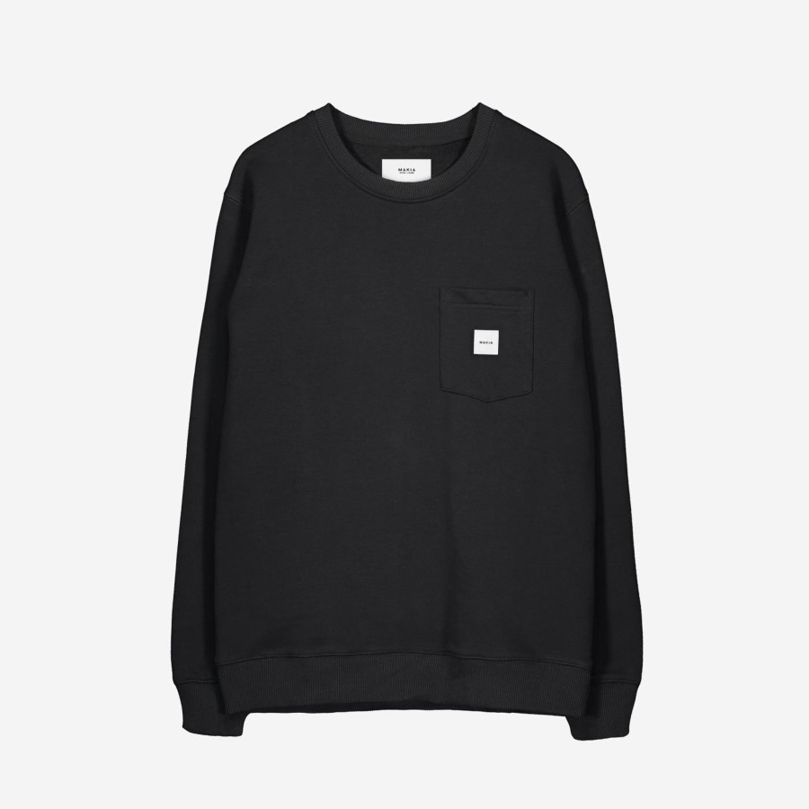 Men Makia | Square Pocket Sweatshirt Black