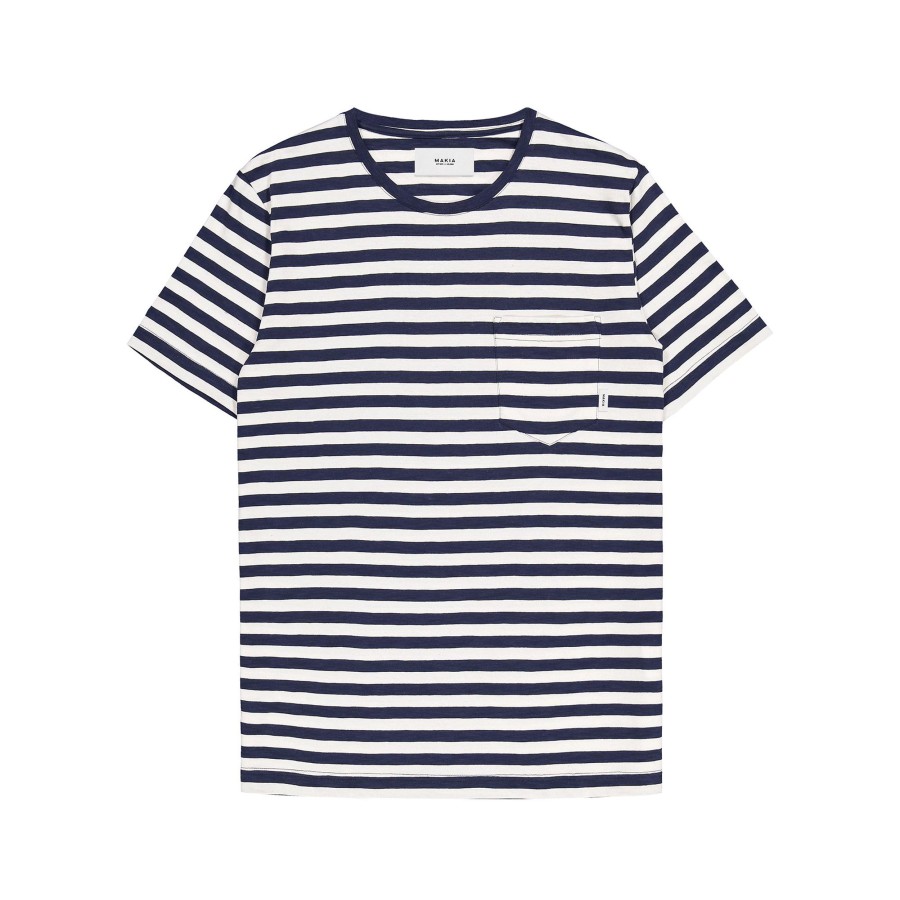 Men Makia | Verkstad Tshirt Navy-White