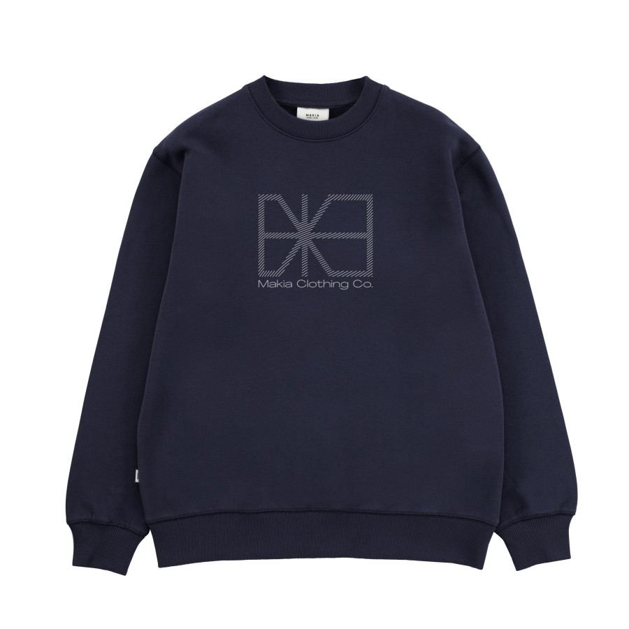 Men Makia | Flagline Sweatshirt Dark Navy