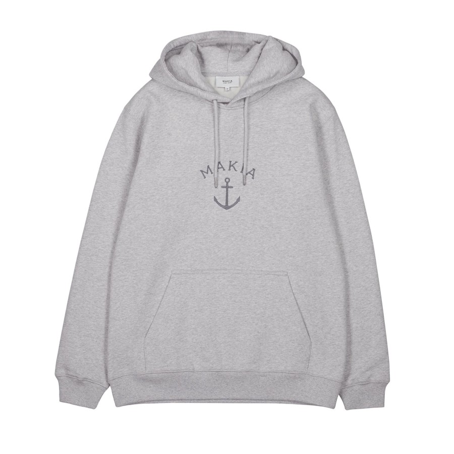 Men Makia | Folke Hooded Sweatshirt Light Grey