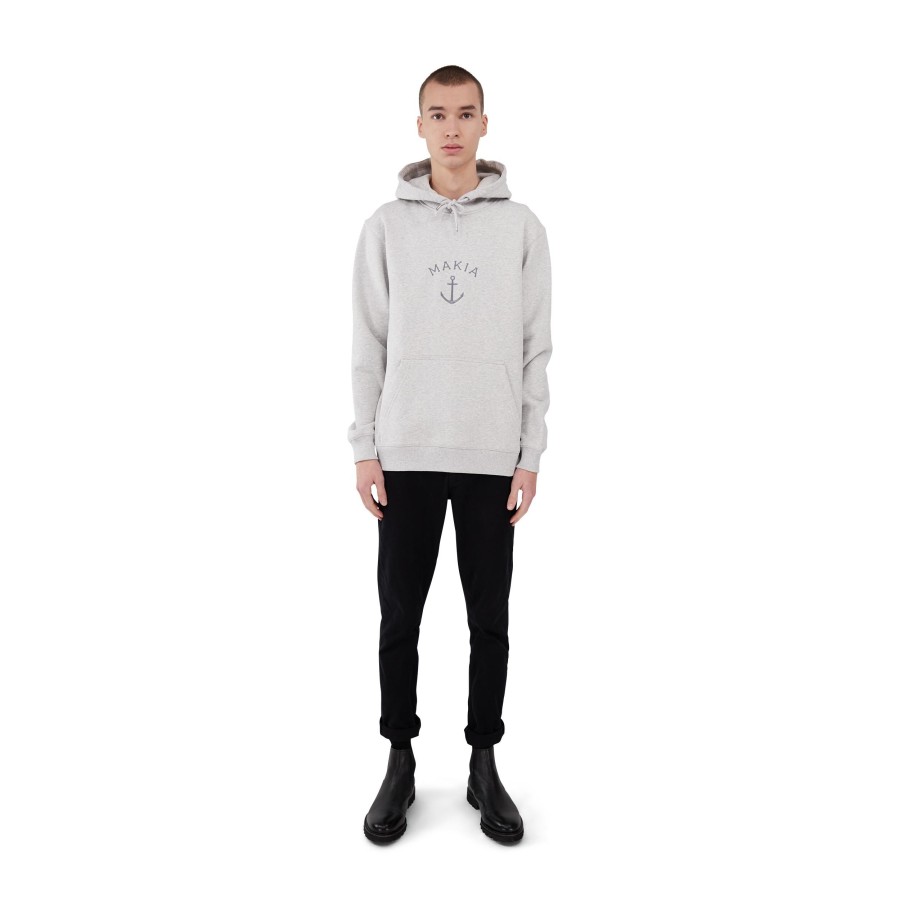 Men Makia | Folke Hooded Sweatshirt Light Grey