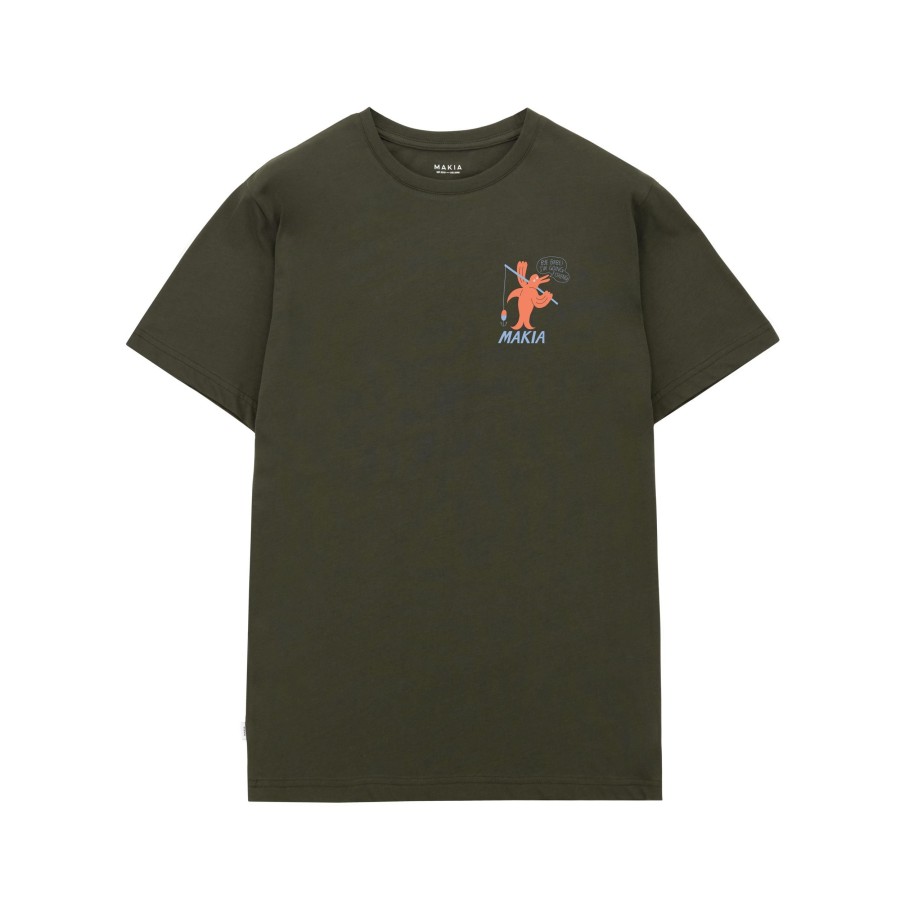 Men Makia | Laters Tshirt Dark Green