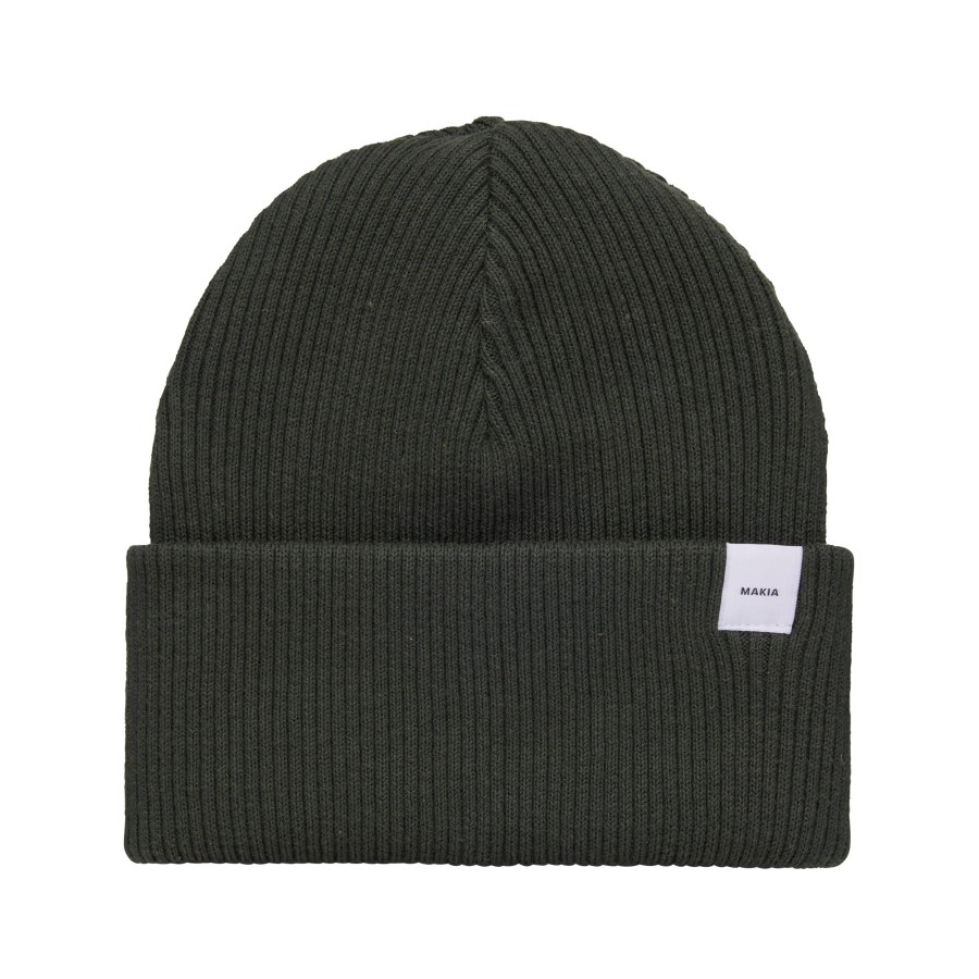 Women Makia | Makia Beanie Dark Green