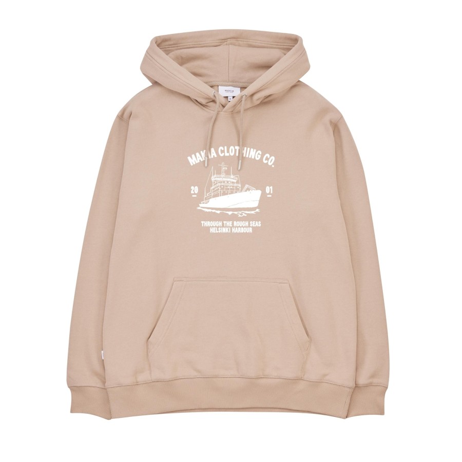 Men Makia | Urho Hooded Sweatshirt Sand