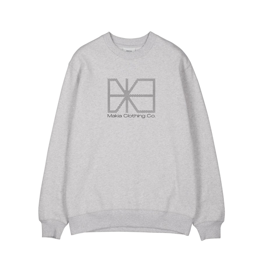 Men Makia | Flagline Sweatshirt Light Grey