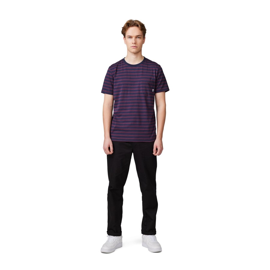 Men Makia | Verkstad Tshirt Aubergine-Navy