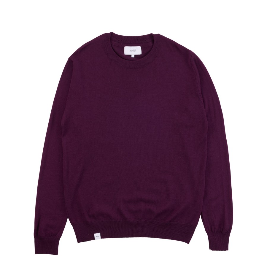 Men Makia | Merino Knit Aubergine