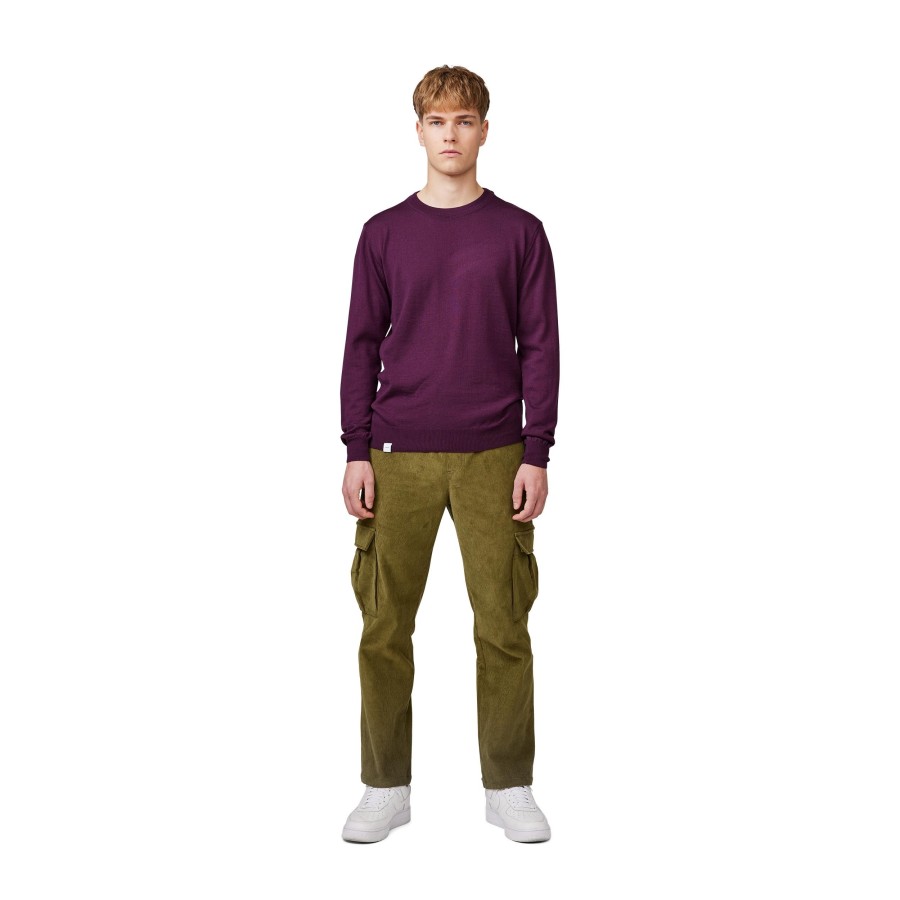 Men Makia | Merino Knit Aubergine