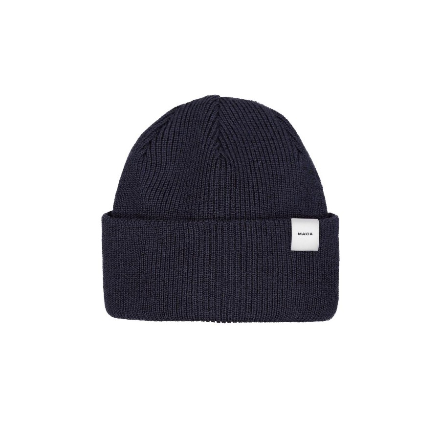 Women Makia | Merino Thin Cap Dark Navy