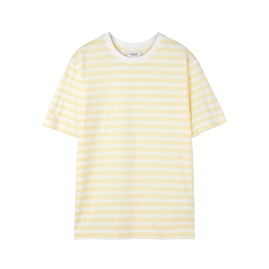 Women Makia | Verkstad Tshirt Lemon-White