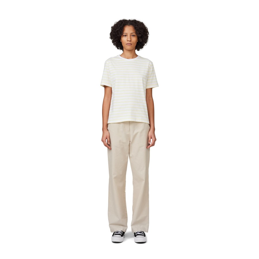 Women Makia | Verkstad Tshirt Lemon-White