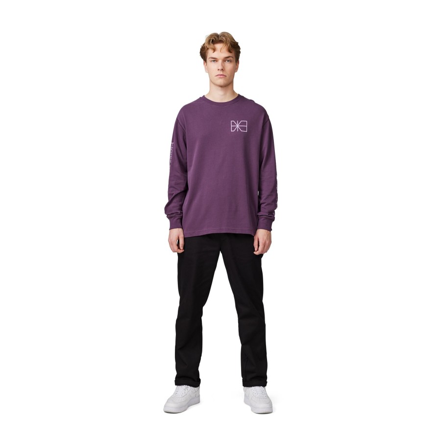 Men Makia | Runo Long Sleeve Aubergine