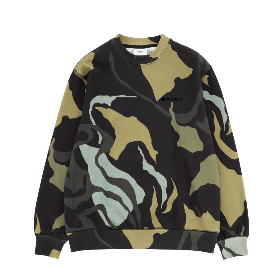 Men Makia | Bark Sweatshirt Moss