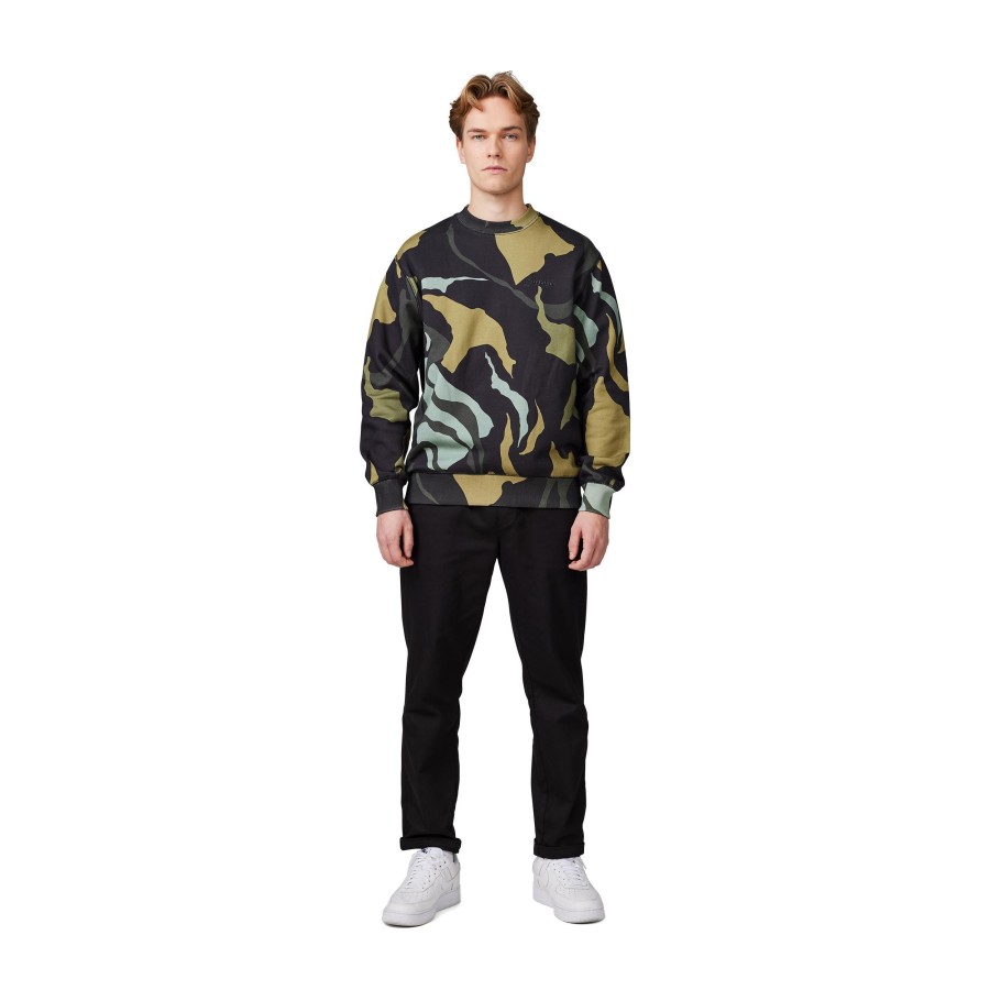 Men Makia | Bark Sweatshirt Moss