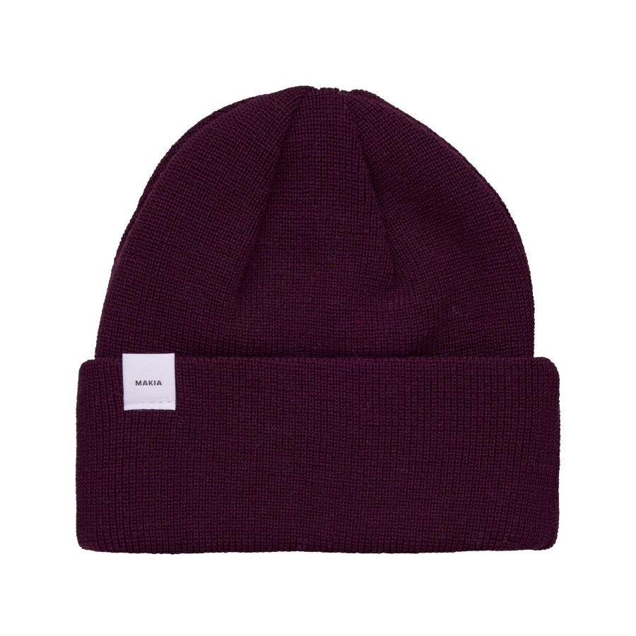 Women Makia | Merino Thin Cap Aubergine