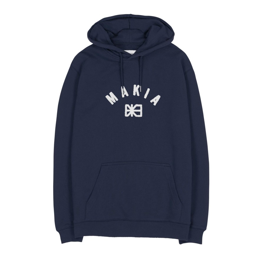 Men Makia | Brand Hooded Sweatshirt Dark Blue