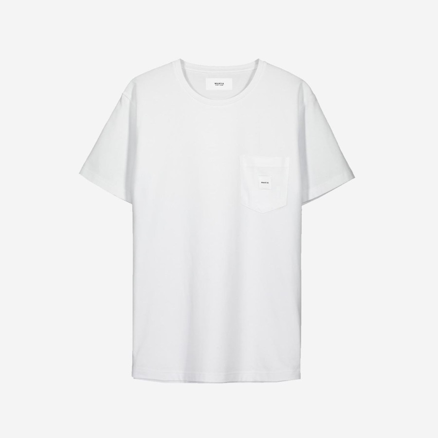 Men Makia | Square Pocket Tshirt White