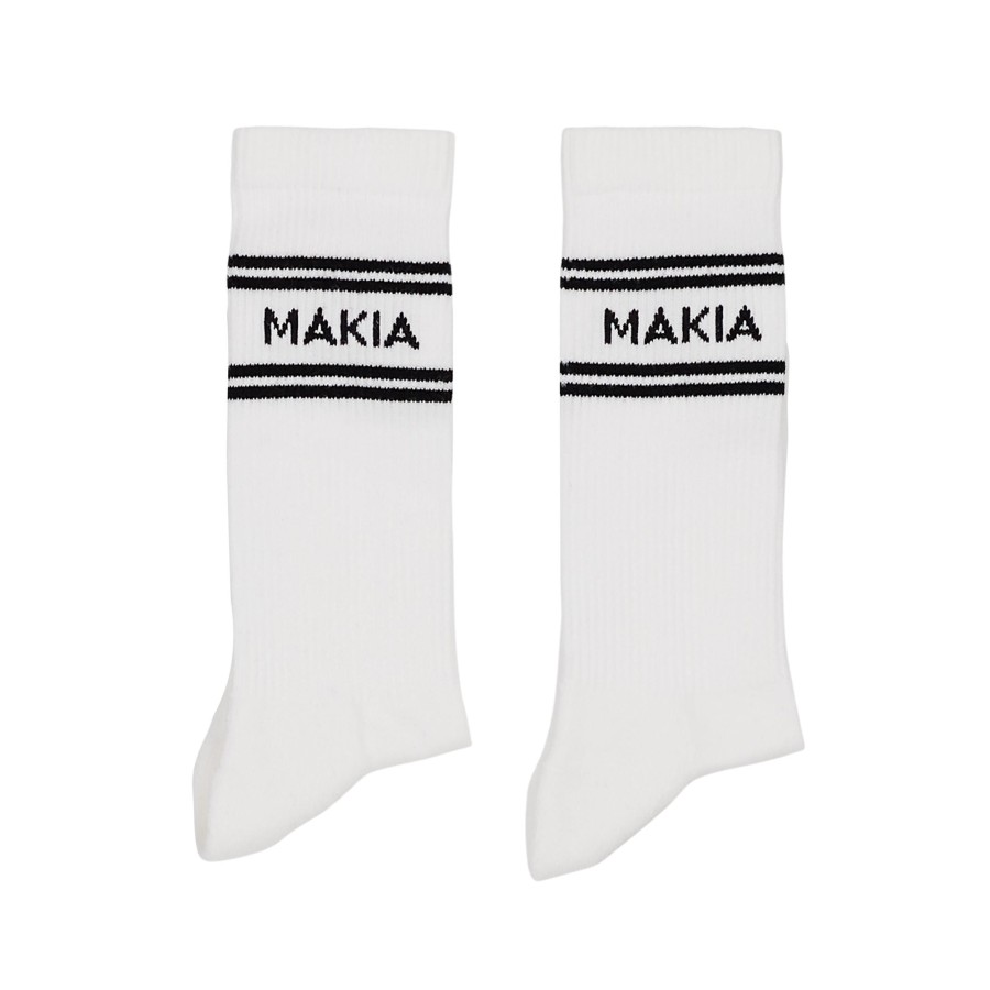 Women Makia | Stripe Socks (2Pack) White